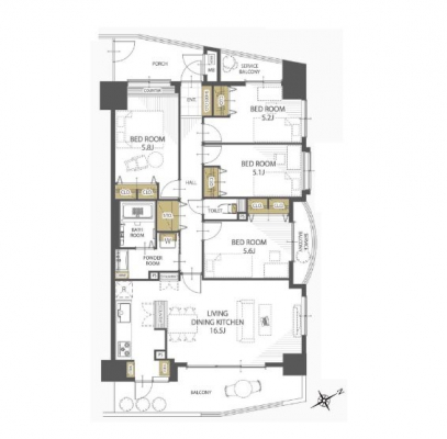 �Ԏ��}�i�̂P�}���V�����j�@�Ԏ��