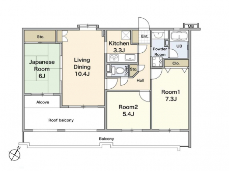 �Ԏ��}�i�̂P�}���V�����j�@�Ԏ��