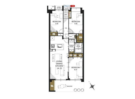 �Ԏ��}�i�̂P�}���V�����j�@�Ԏ��