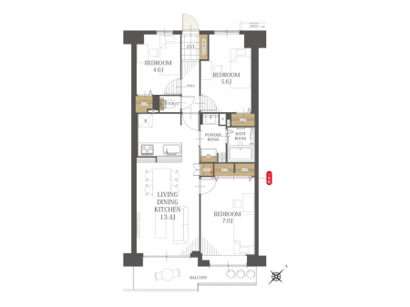 �Ԏ��}�i�̂P�}���V�����j�@�Ԏ��