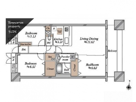 �Ԏ��}�i�̂P�}���V�����j�@�Ԏ��