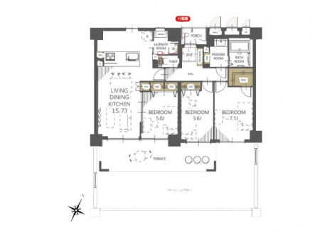 �Ԏ��}�i�̂P�}���V�����j�@�Ԏ��