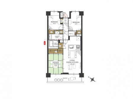 �Ԏ��}�i�̂P�}���V�����j�@�Ԏ��