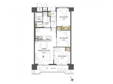 �Ԏ��}�i�̂P�}���V�����j�@�Ԏ��