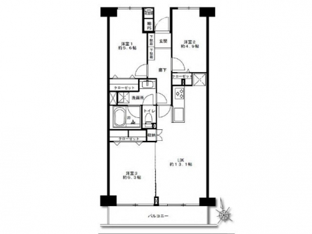 �Ԏ��}�i�̂P�}���V�����j�@�Ԏ��