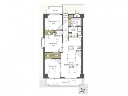 �Ԏ��}�i�̂P�}���V�����j�@�Ԏ��