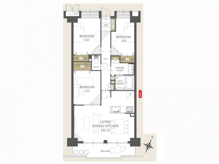 �Ԏ��}�i�̂P�}���V�����j�@�Ԏ��