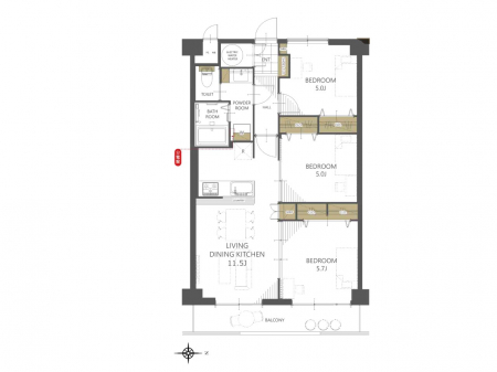 �Ԏ��}�i�̂P�}���V�����j�@�Ԏ��