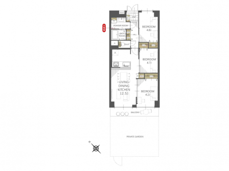 �Ԏ��}�i�̂P�}���V�����j�@�Ԏ��