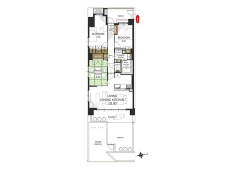 �Ԏ��}�i�̂P�}���V�����j�@�Ԏ��