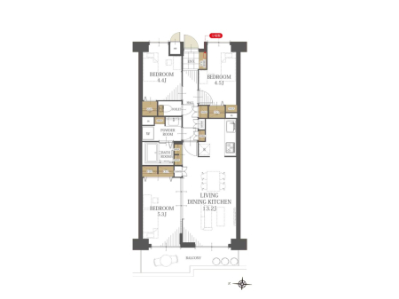 �Ԏ��}�i�̂P�}���V�����j�@�Ԏ��